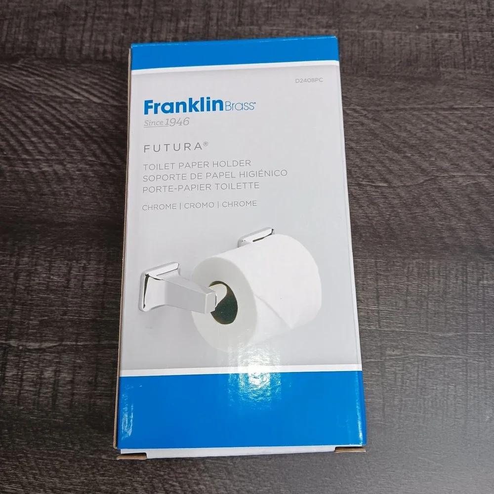 Franklin Brass Futura Toilet Paper Holder Chrome 6‎ in New In Box Wall Mount #1